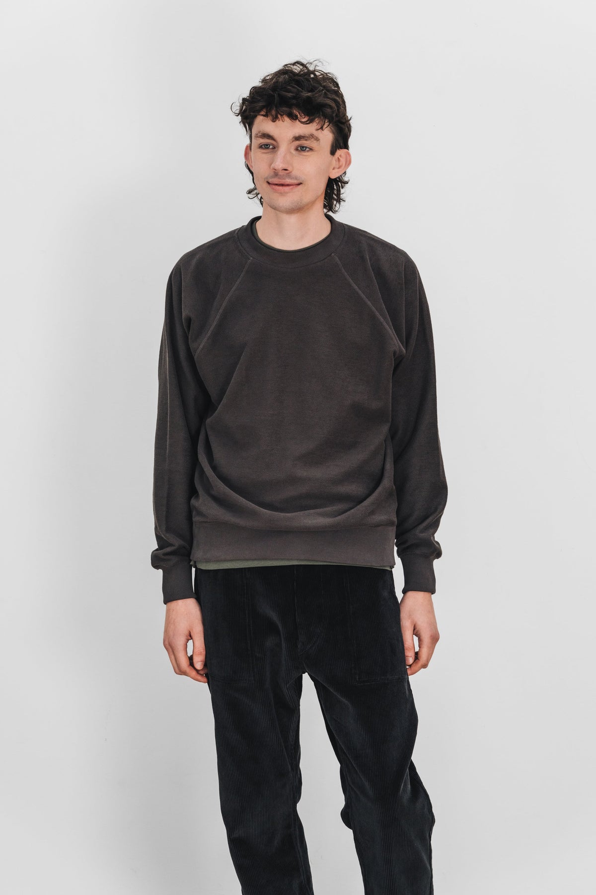 REVERSED TERRY SWEATSHIRT - Grape