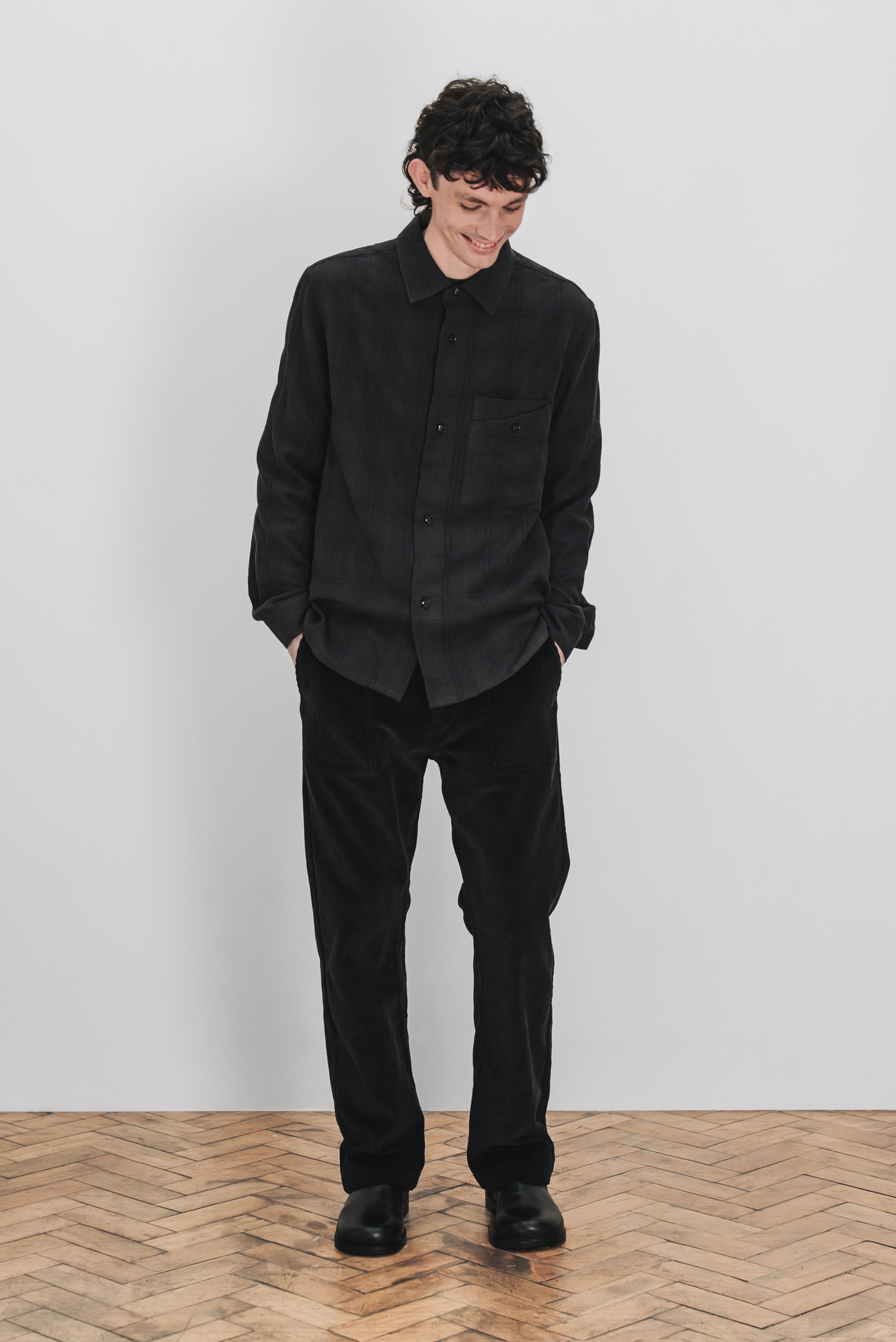 DOUBLE POCKET SHIRT - Black/Olive
