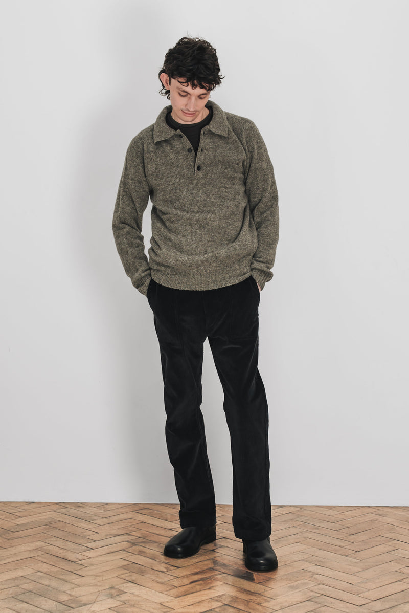 CLEAN WOOL POLO - Taupe