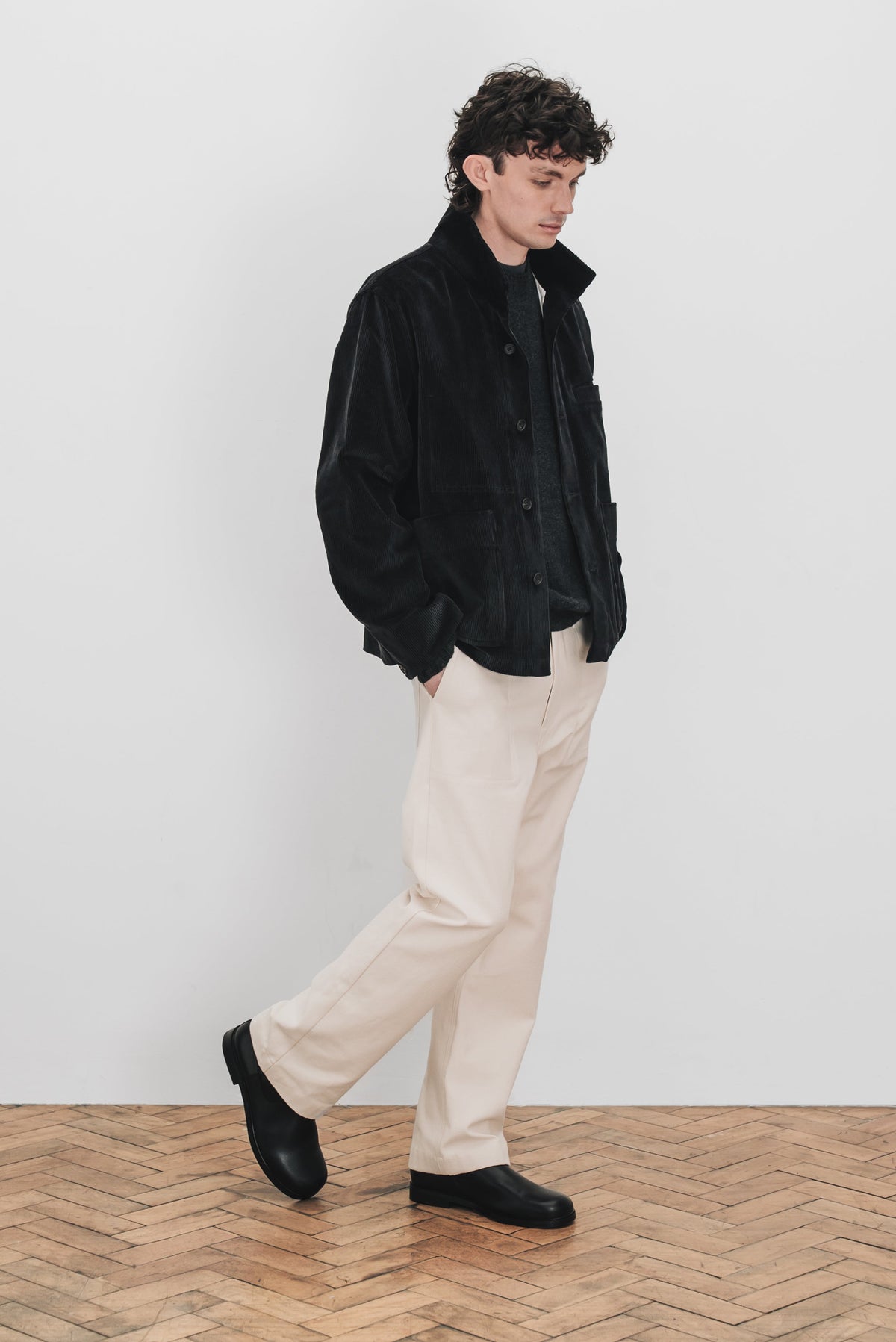 STAND COLLAR WORK JACKET
