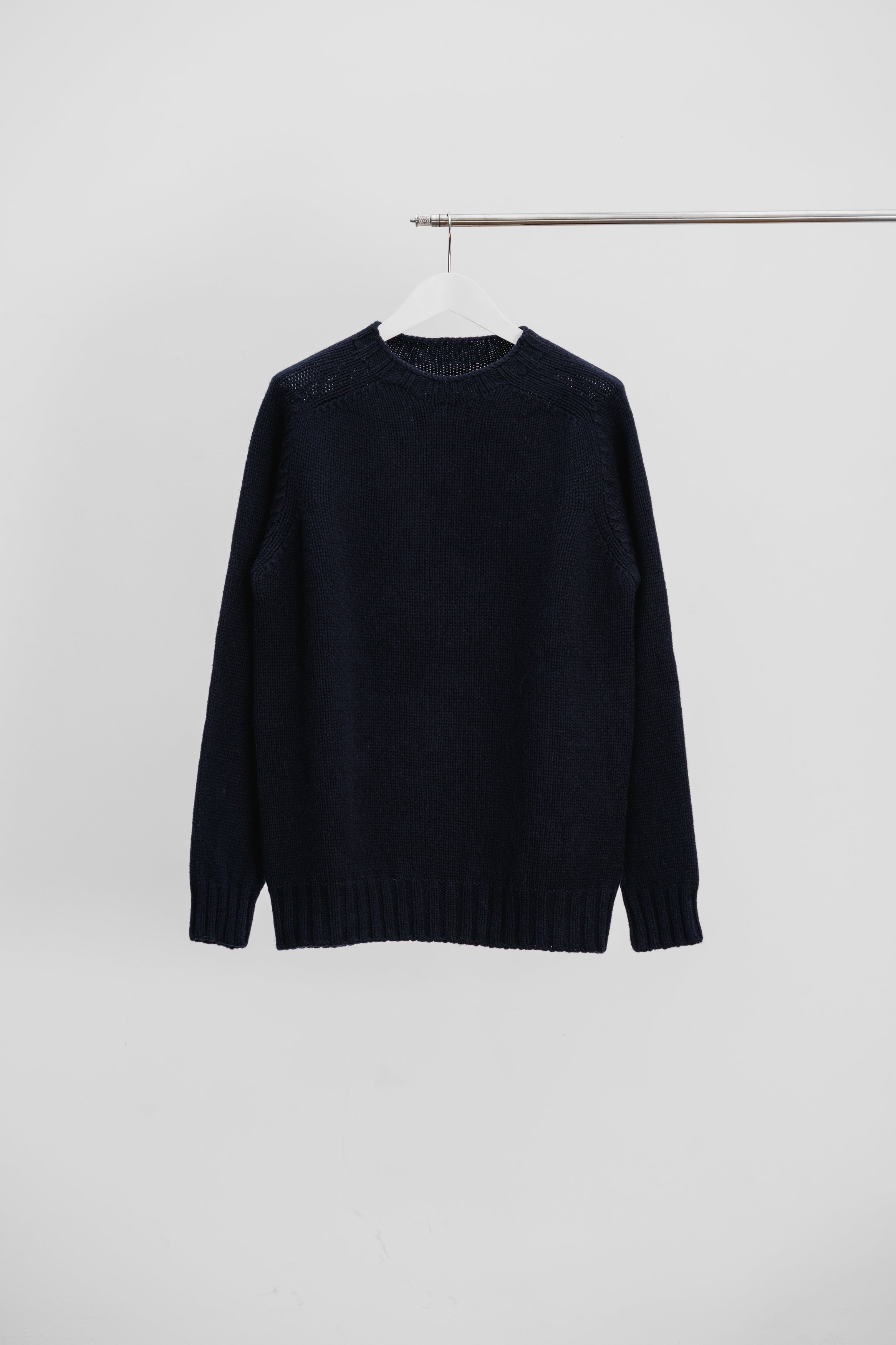 CHUNKY LAMBSWOOL CREW NECK - Navy