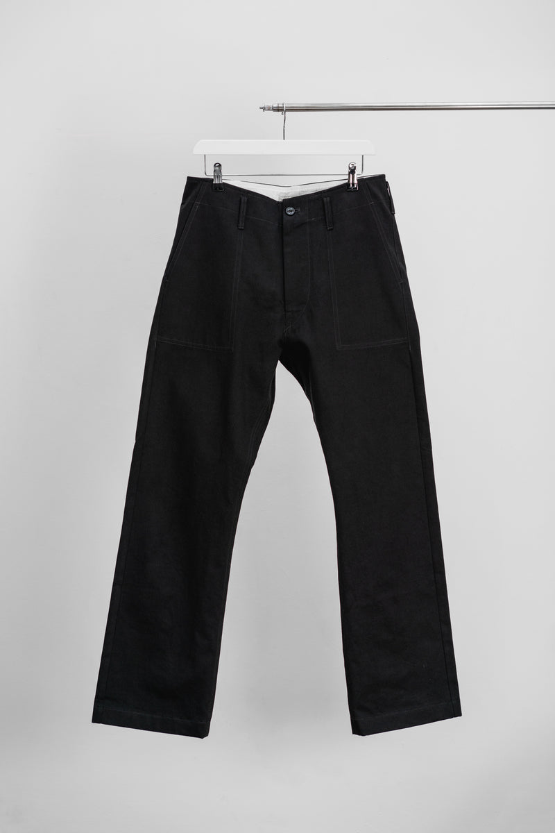 REFINED WORK TROUSERS - Cotton twill (Black)