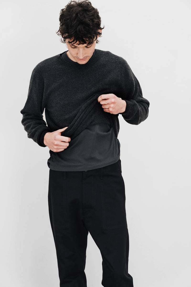 CASHMERE BASE CREW NECK - Grey