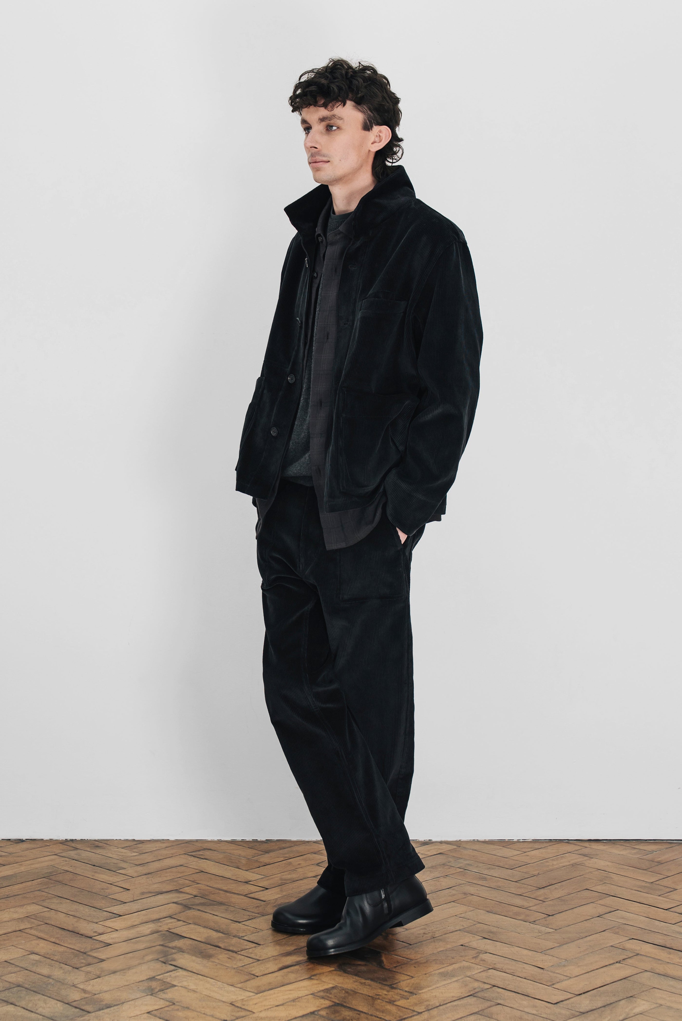 STAND COLLAR WORK JACKET