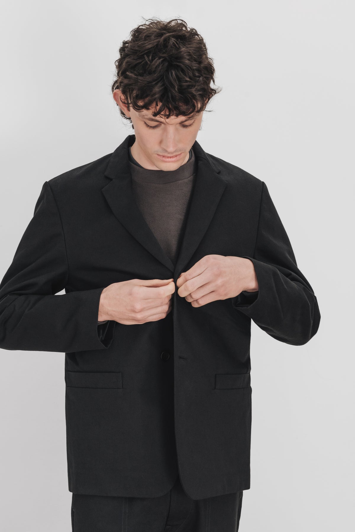 MINIMAL BLAZER JACKET - Cotton twill