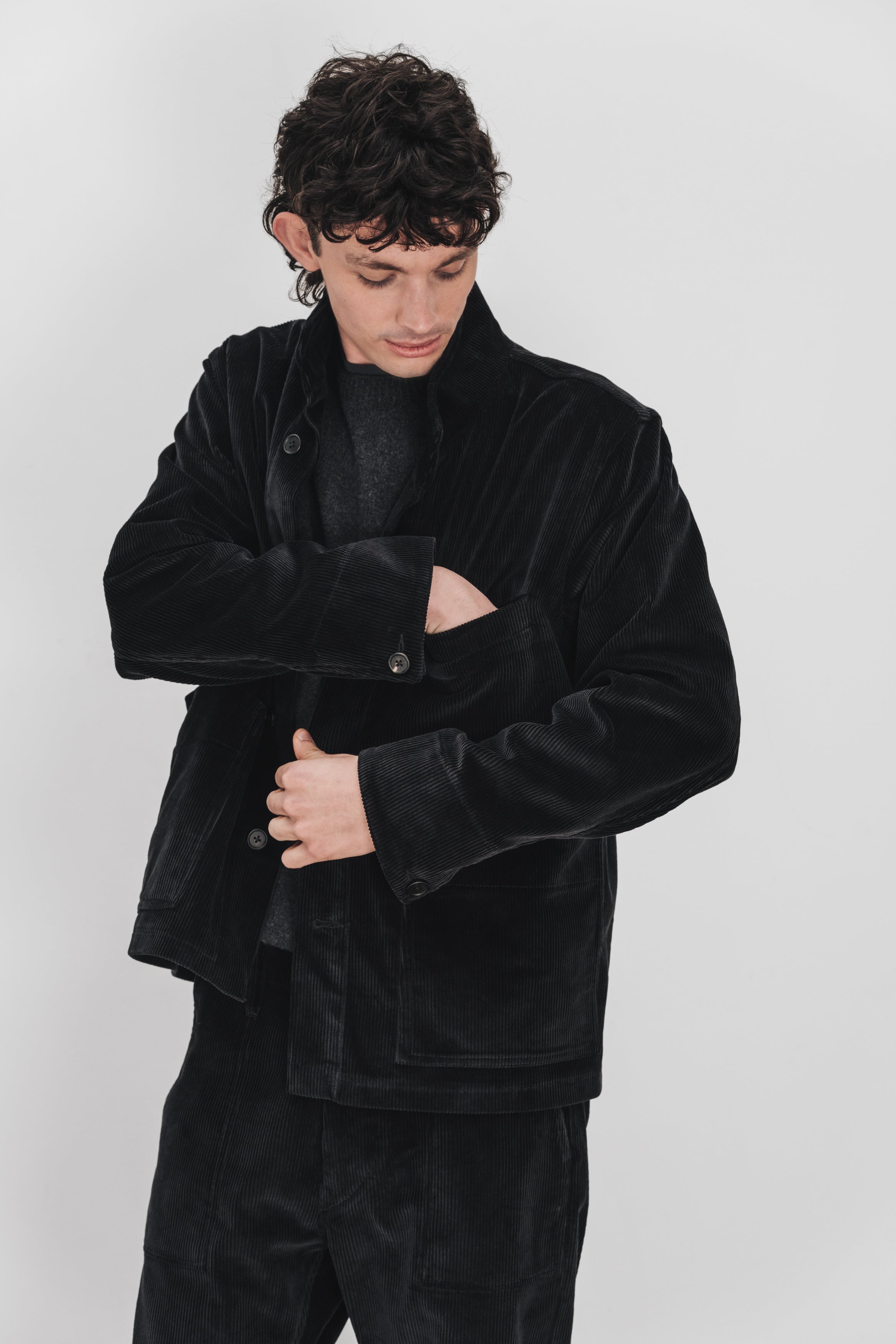 STAND COLLAR WORK JACKET