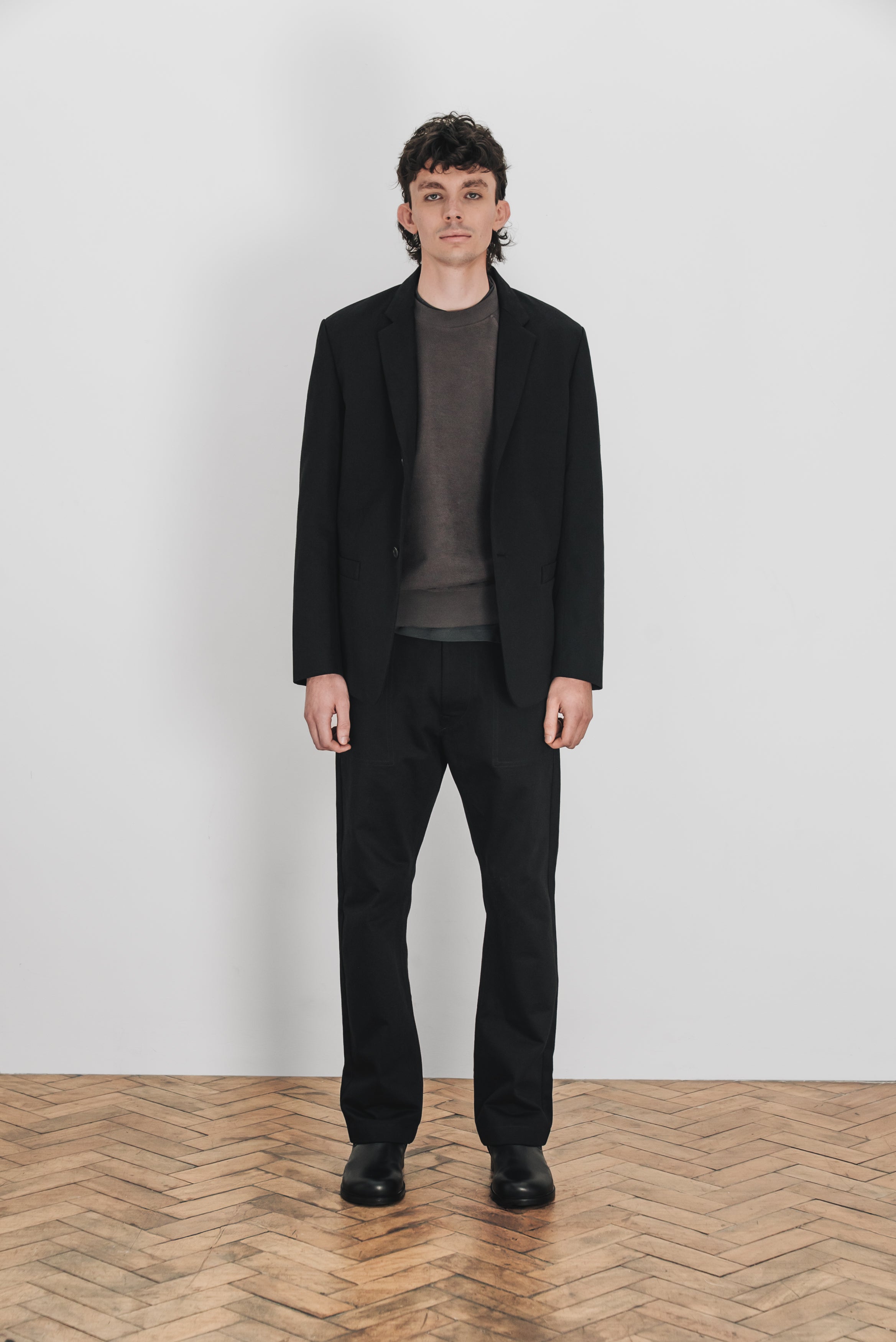 MINIMAL BLAZER JACKET - Cotton twill