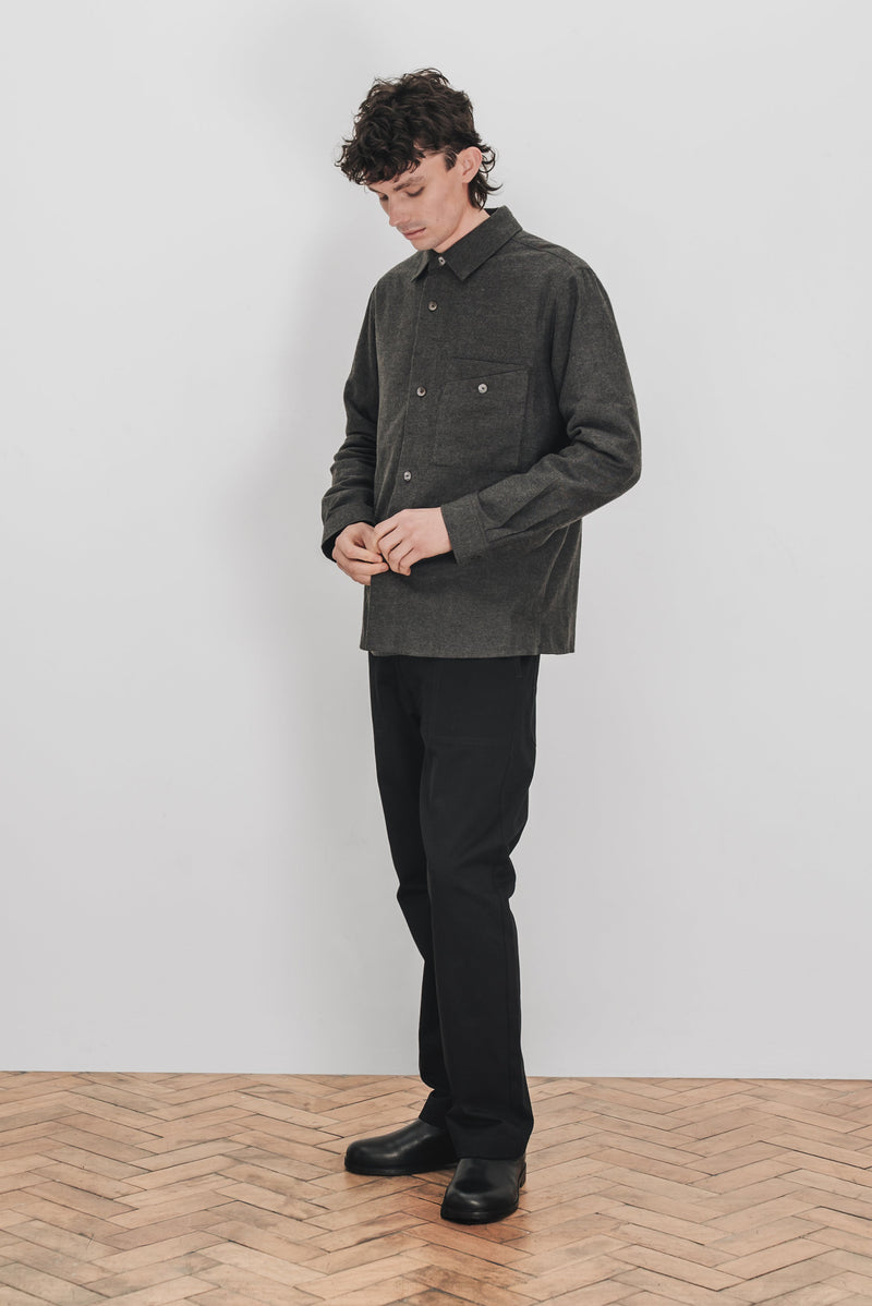 DOUBLE POCKET SHIRT - Grey