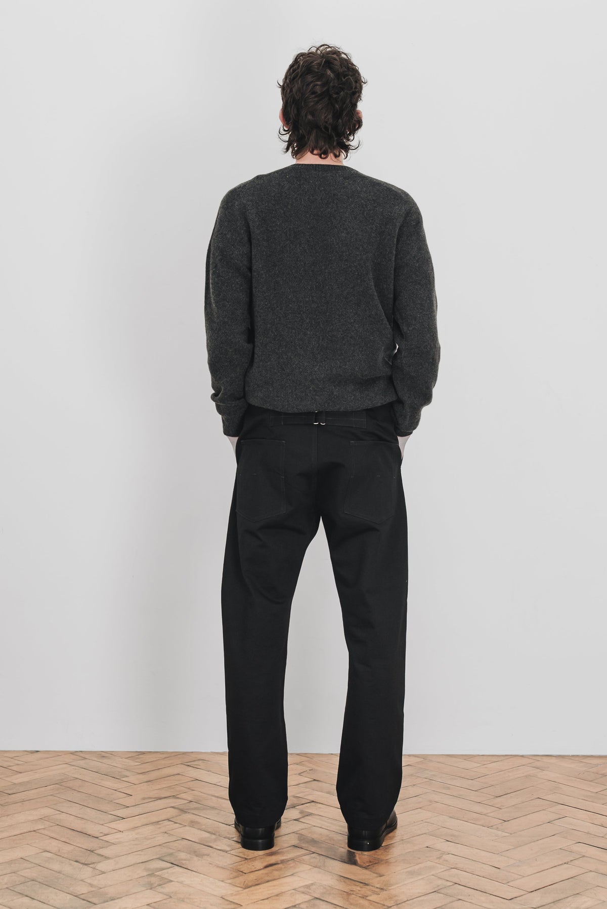 REFINED WORK TROUSERS - Cotton twill (Black)