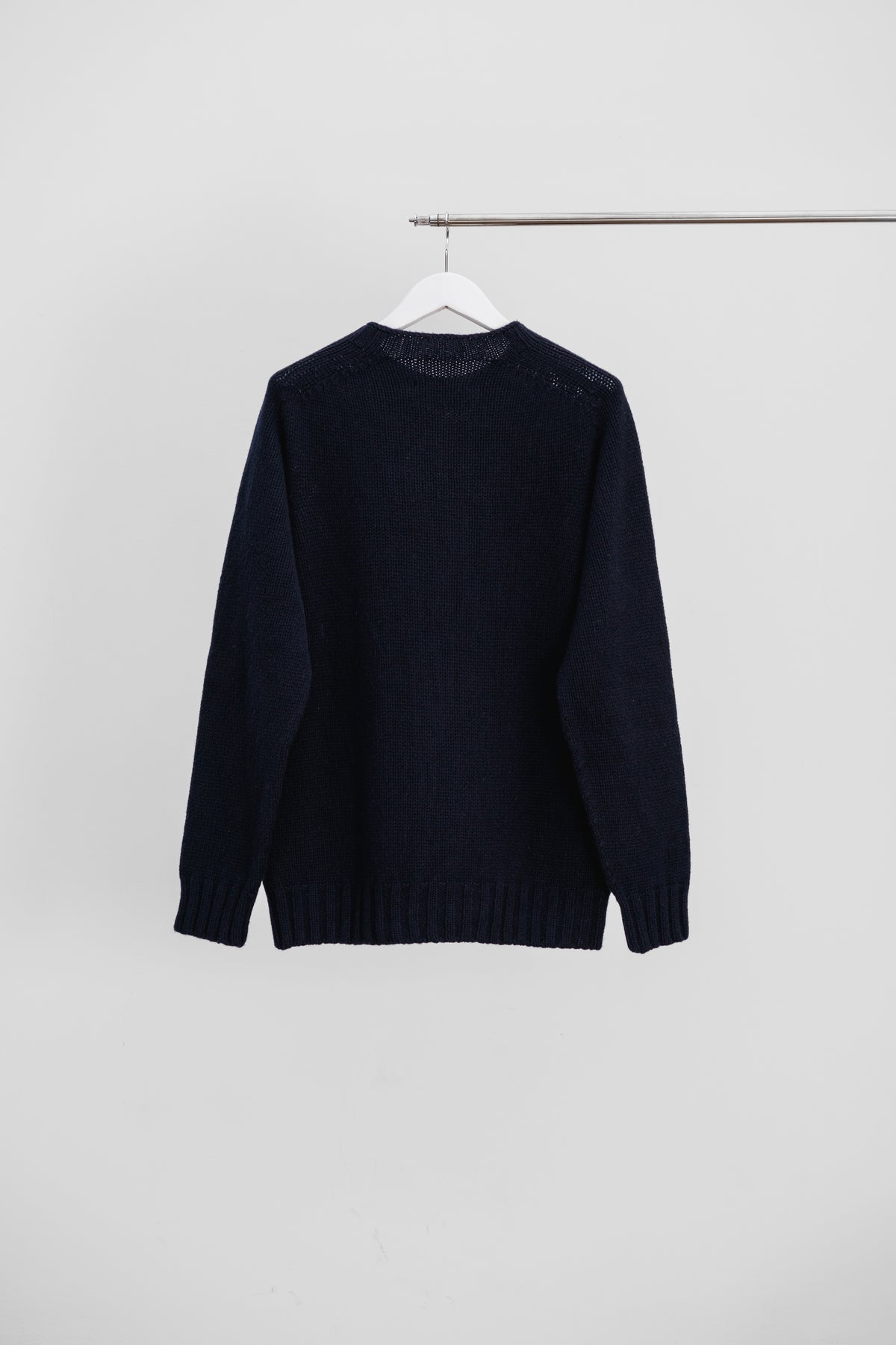 CHUNKY LAMBSWOOL CREW NECK - Navy