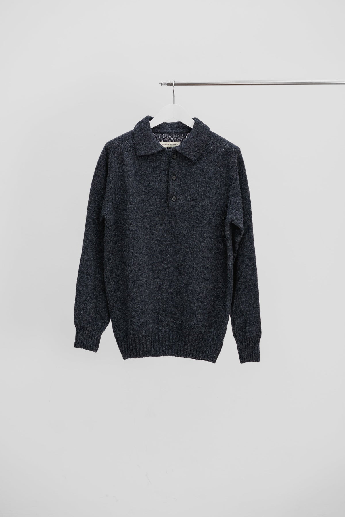 CLEAN WOOL POLO - Anthracite