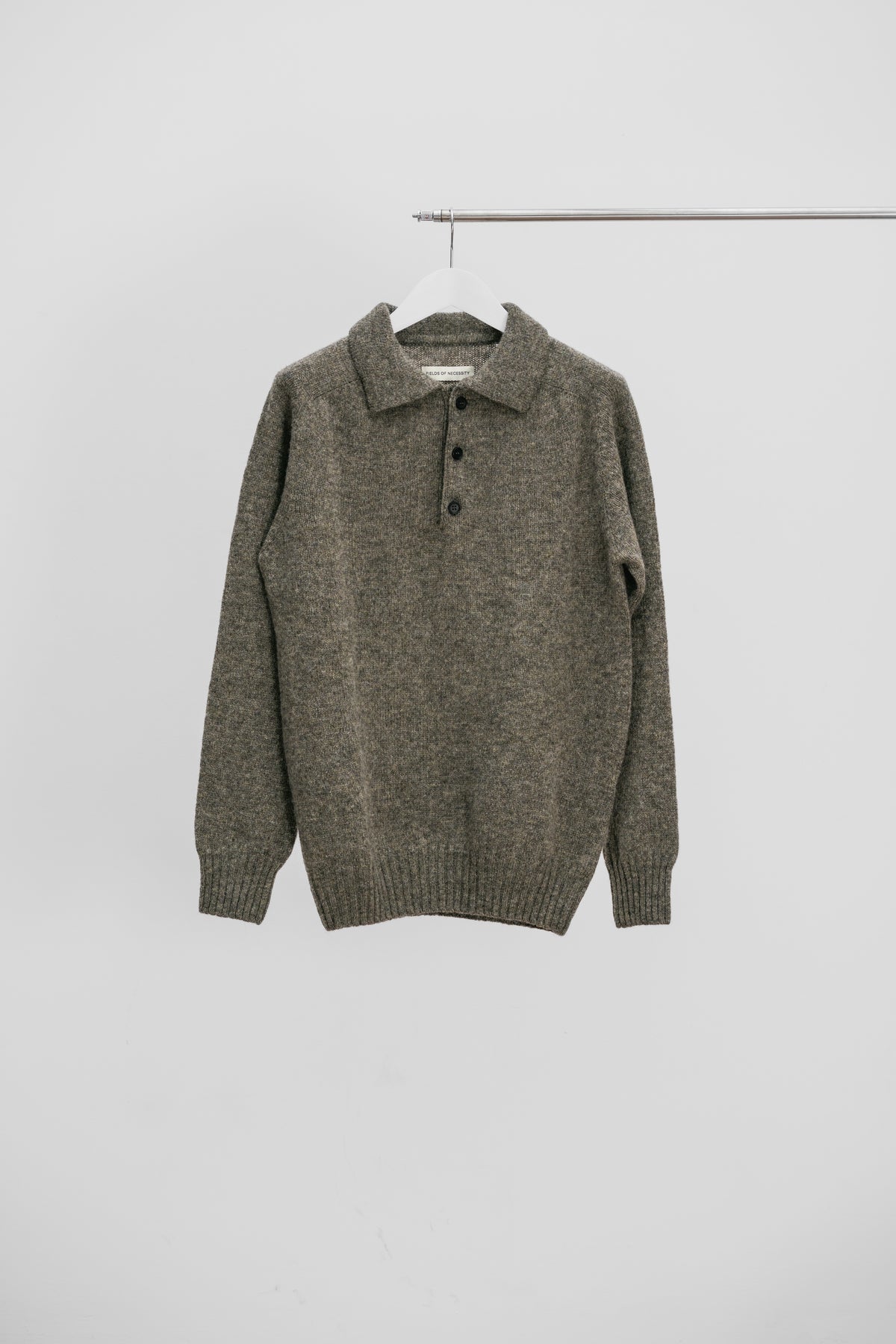 CLEAN WOOL POLO - Taupe
