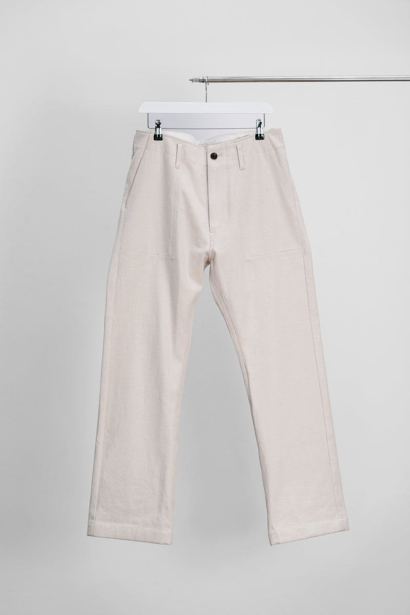 REFINED WORK TROUSERS - Cotton twill (Stone)